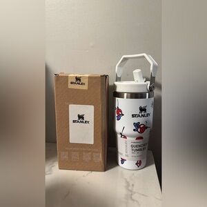 Stanley White Quencher Tumbler with Spider Graphics